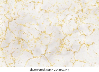 Minimalist elegant, white soft marble surface, texture with golden veins, background for designer, light colored. Luxurious white and silver texture background. Vector. Panoramic marble texture design