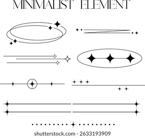 minimalistisches Elementdesign für Vorlagen.