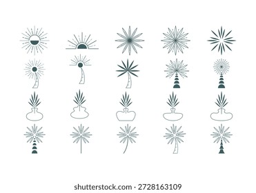 Minimalist Element Illustration Icon Set 