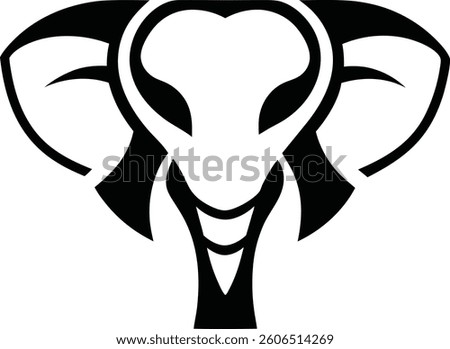 Minimalist elephant silhouette vector, perfect for logos, branding, and artistic designs. Elephant Silhouette Vector Art Illustration, Elephant Logo, Elephant Vector