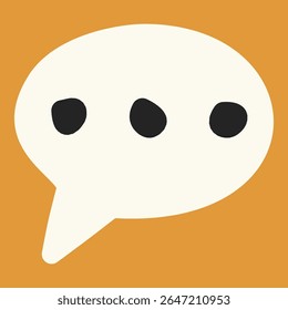Minimalist ellipsis in speech bubble, representing silence, pause, or unspoken emotions. Ideal for emotional check-ins, therapy materials, and mental health communication.