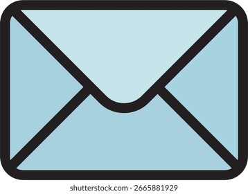 Icono minimalista del sobre del correo electrónico: mensajería, comunicación, correo