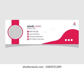 Minimalist Email Signature Design with Logo and Contact Information