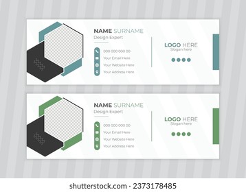 Minimalist email signature and personal social media cover design