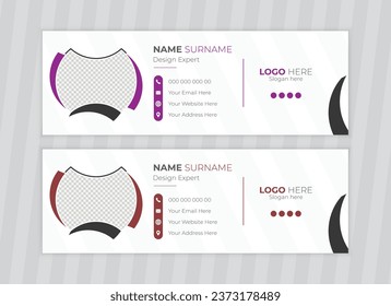 Minimalist email signature and personal social media cover design