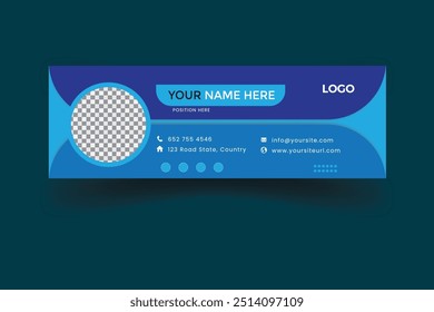 minimalist email signature template design And Facebook cover