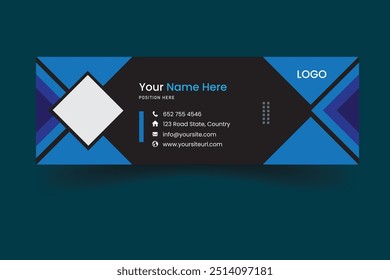 minimalist email signature template design And Facebook cover