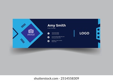 minimalist email signature template design And Facebook cover