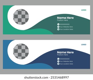 Minimalist email signature template design 