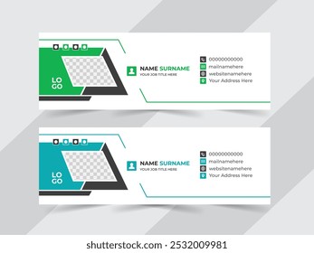 Minimalist email signature templates design.