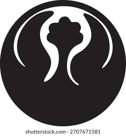 Minimalist emblem, creative concept, circular design.