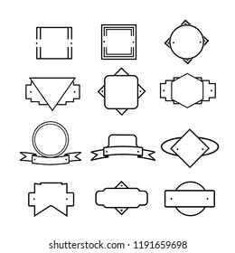 minimalist emblem logo icon set