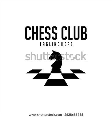 minimalist emblem vector chess logo template. creative rook chess board icon illustration design 