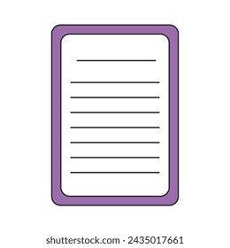 Minimalist Empty Lined Page Template Vector Illustration