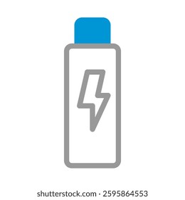 Minimalist Energy Icon on White Background