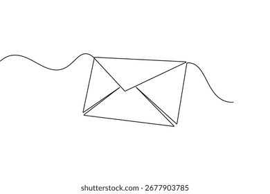 Minimalista envolvente contínuo uma linha desenhando simples isolar contorno vetor abstrato ícone