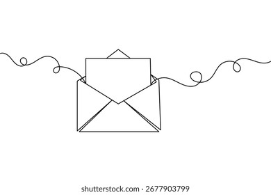 Minimalista envolvente contínuo uma linha desenhando simples isolar contorno vetor abstrato ícone