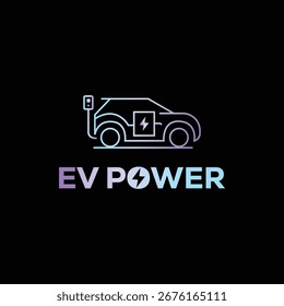 Minimalist EV Logo for Electric Mobility and Energy Business