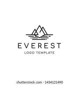 Minimalist Everest Mountain Logo Template