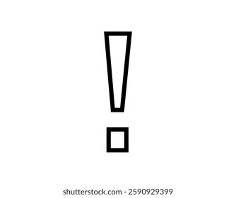 A minimalist exclamation mark symbol, emphasizing clarity and simplicity in design.