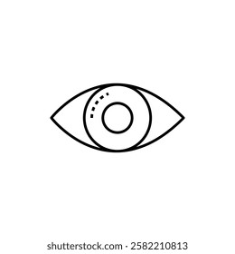 Minimalist Eye Icon Line Vector Illustration