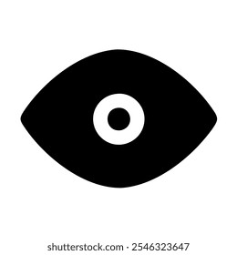 Minimalistisches Augensymbol, das Vision, Ansicht oder Beobachtung symbolisiert.