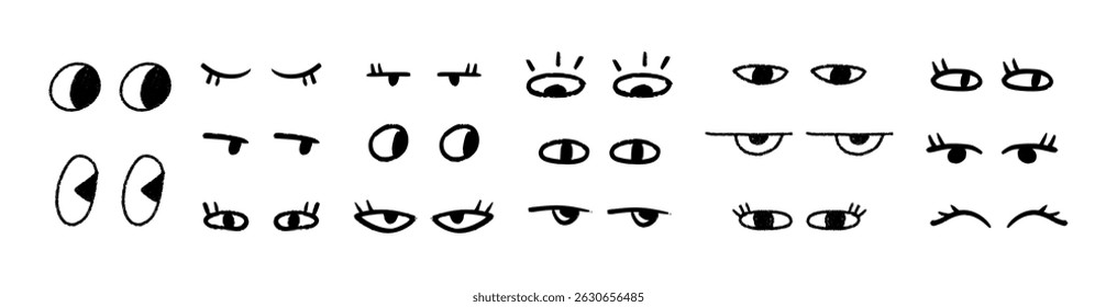 Minimalist eye lash line icon design. Simple eyelash and vision symbol. Flat vector illustration isolated on white background.