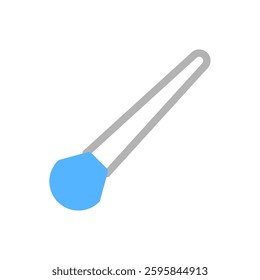 Minimalist Eye Shadow Brush, Blue Round Tip