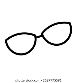 Minimalist Eyewear Sleek Outline Design. Vector illustration