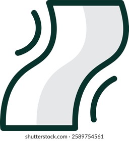 Minimalist Fabric Sample Vector Dual Tone Icon Illustration	