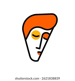 Rosto minimalista contempla design futuro