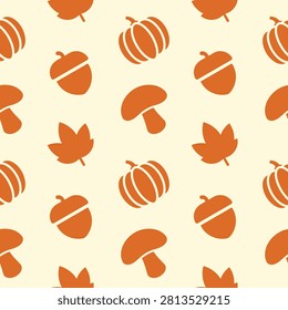 Minimalist Fall Background Vector Pattern