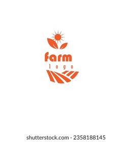 minimalist farm logo or flat farm logo or sample logo