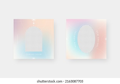 Minimalist fashion social media post. Trendy editable social media post template. Vector illustration.
