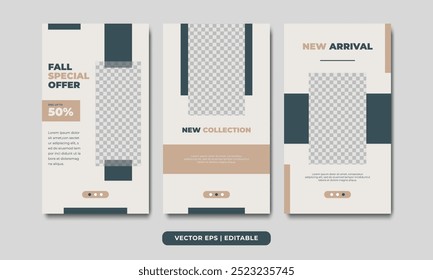 Minimalist fashion social media stories template