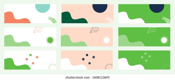 minimalist fashionable modern banner, poster, cover vector spring theme 