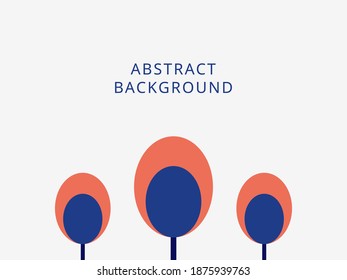 Minimalist feather abstract background design in orange and blue color. Vector backgrounds. Suitable for landing page, website, presentation, event, wallpaper, poster and banner design template.