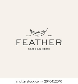 minimalist feather fur bristle logo design