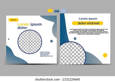 minimalist feed instagram sosial media teamplate vector 