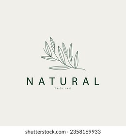 Minimalistisches botanisches Beauty Line-Logo der Feminine, Design-Vektorgrafik