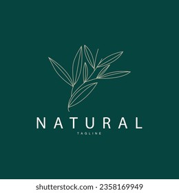 Minimalist Feminine Botanical Flower Beauty Line Plant Logo, Design Vector illustration
