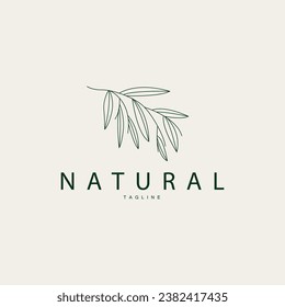 Minimalist Feminine Botanical Flower Beauty Line Plant Logo, Design Vector illustration