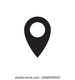 Vector minimalista de un pin de puntero de ubicación de mapa GPS.
