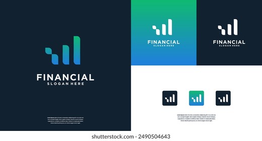 Minimalist financial logo design inspiration