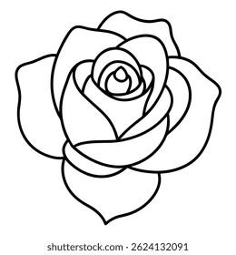 Minimalist Fine Art Rose Illustration – Sophisticated and Subtle Floral Design