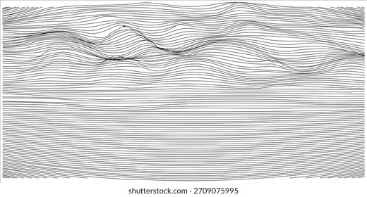 Minimalistisches feines paralleles horizontales Linienmuster für subtile Graviertextur