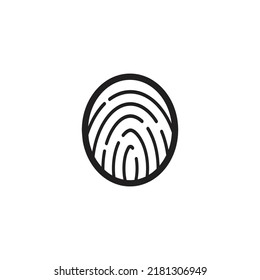 diseño de logotipo de vectores de huella dactilar minimalista