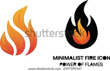 Minimalist Fire Icon - Power of Flames