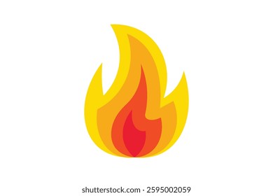 Minimalist Fire Icon Vector, fire flame icon, burning fire, fire symbol, flame clipart, flame logo