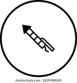 Minimalist Firework Icon Illustration for Celebrations and Graphic Design Projects